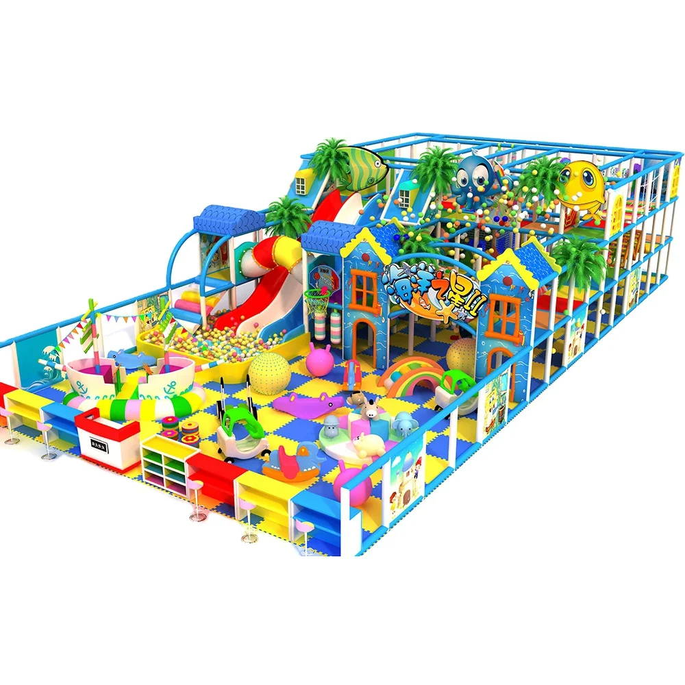 Hot sale children animals naughty castle indoor playground game for sale