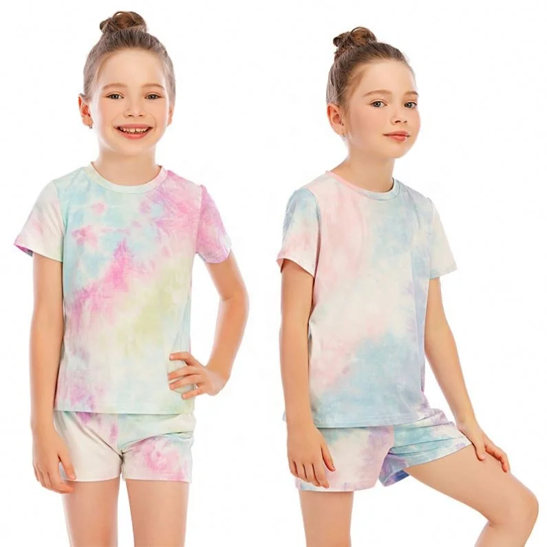 factory cheap two piece cotton tie dye children sleepwear boy's and girls' home clothes suit short sleeve kids pajamas set, Custom color
factory cheap two piece cotton tie dye children sleepwear boy's and girls' home clothes suit short sleeve kids pajamas set, Custom color