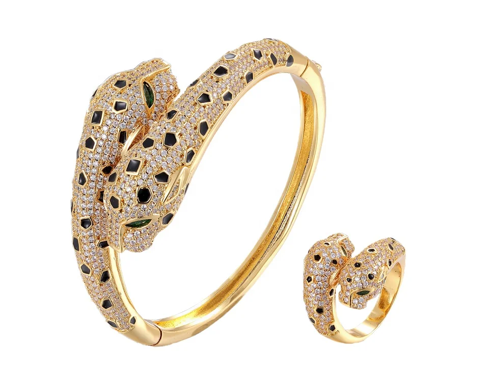 Clear zircon Black spots Panther Bracelets Cheetah Jaguar Head Plated 18k gold with Cubic Zirconia bracelets jewelry for women
Clear zircon Black spots Panther Bracelets Cheetah Jaguar Head Plated 18k gold with Cubic Zirconia bracelets jewelry for women