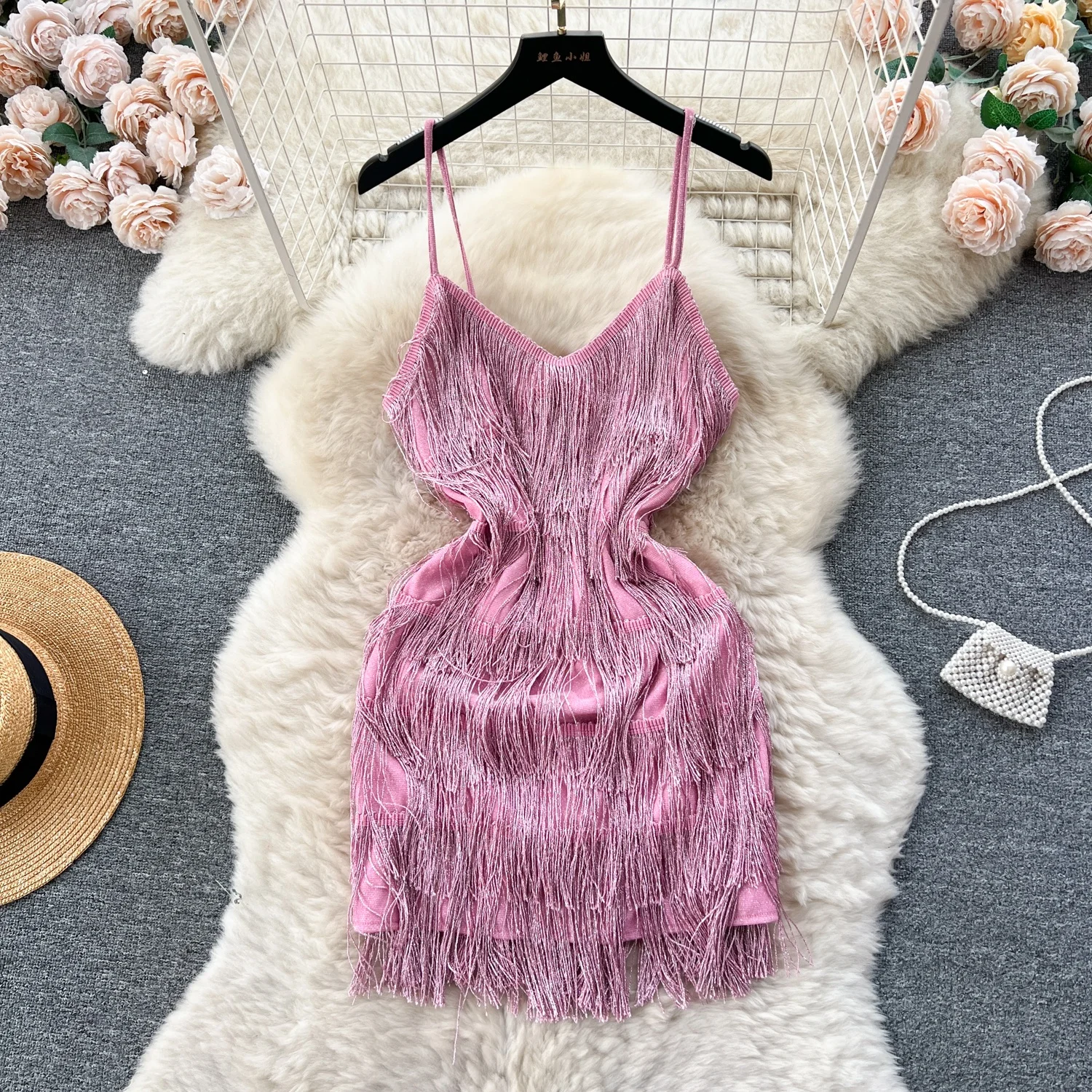 S-xl Summer Strap Tassel Dress New Women's Short Dress Birthday Party Banquet Mini Dress
S-xl Summer Strap Tassel Dress New Women's Short Dress Birthday Party Banquet Mini Dress