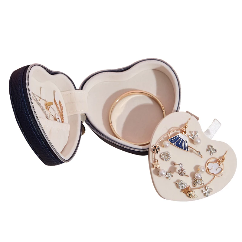 PU Leather heart shaped jewelry storage box earring bracelet storage case jewelry organizer, White/blue/orange
PU Leather heart shaped jewelry storage box earring bracelet storage case jewelry organizer, White/blue/orange