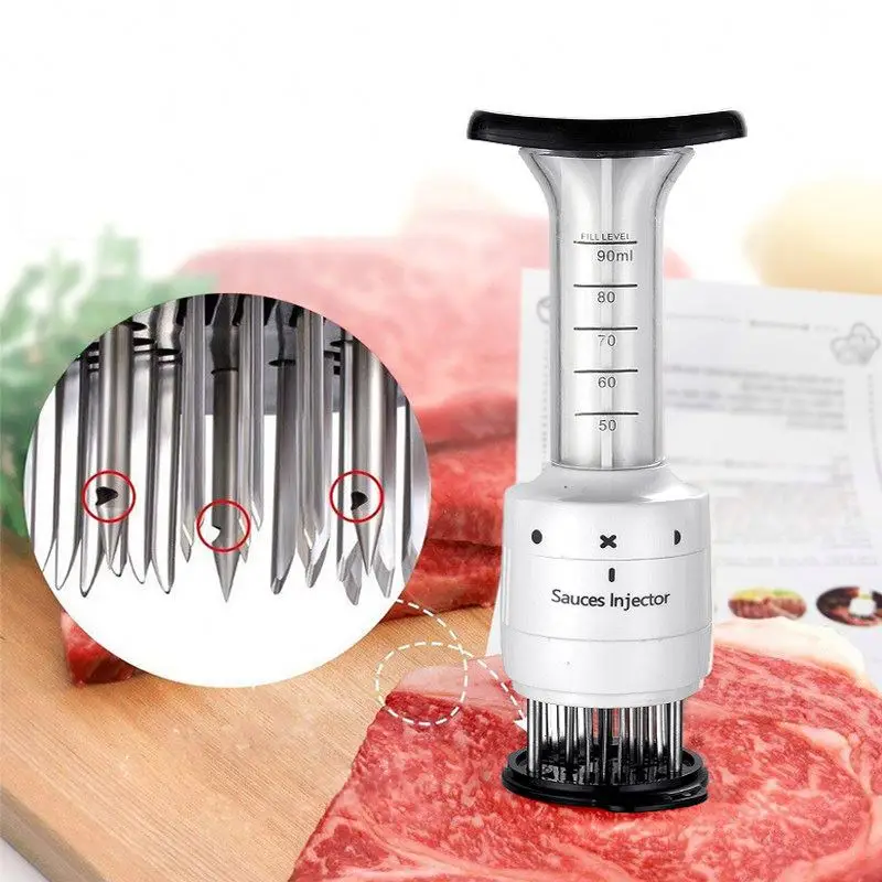 Household Kitchen Tools Meat Tenderizer Stainless Steel Manual for Soften Meat Sauce Injector Marinade and Meat Tenderizer, Panton number
Household Kitchen Tools Meat Tenderizer Stainless Steel Manual for Soften Meat Sauce Injector Marinade and Meat Tenderizer, Panton number