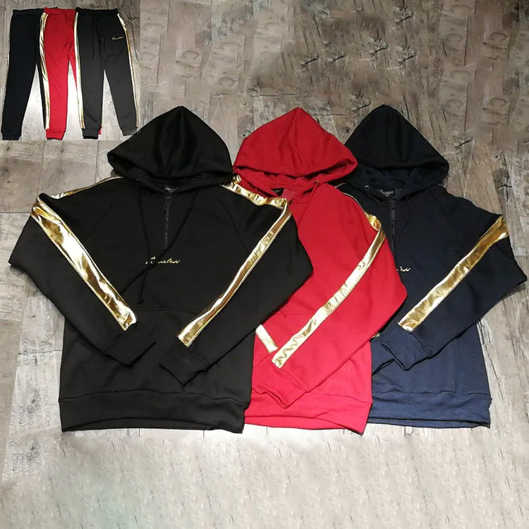 JET FUEL Hoodie And Pants Set Gold Sleeve Half Zip Hoodies Mens High Quality Casual In Stock
JET FUEL Hoodie And Pants Set Gold Sleeve Half Zip Hoodies Mens High Quality Casual In Stock