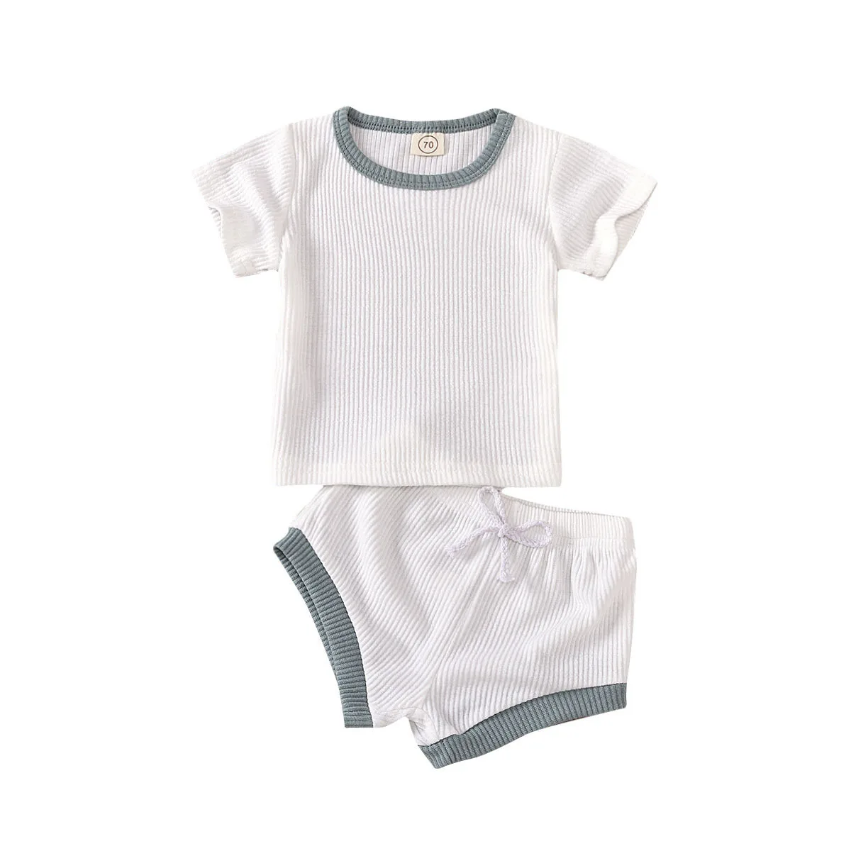 Toddler Baby Clothing Set Solid Ribbed Short Sleeve Tops + Shorts 3pcs Suit Cotton Knitted Children Infant Clothing, As picture
Toddler Baby Clothing Set Solid Ribbed Short Sleeve Tops + Shorts 3pcs Suit Cotton Knitted Children Infant Clothing, As picture