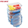 Hot selling rectangle high borosilicate lunch box glass with lid / Airtight Lunch Glass Food Container