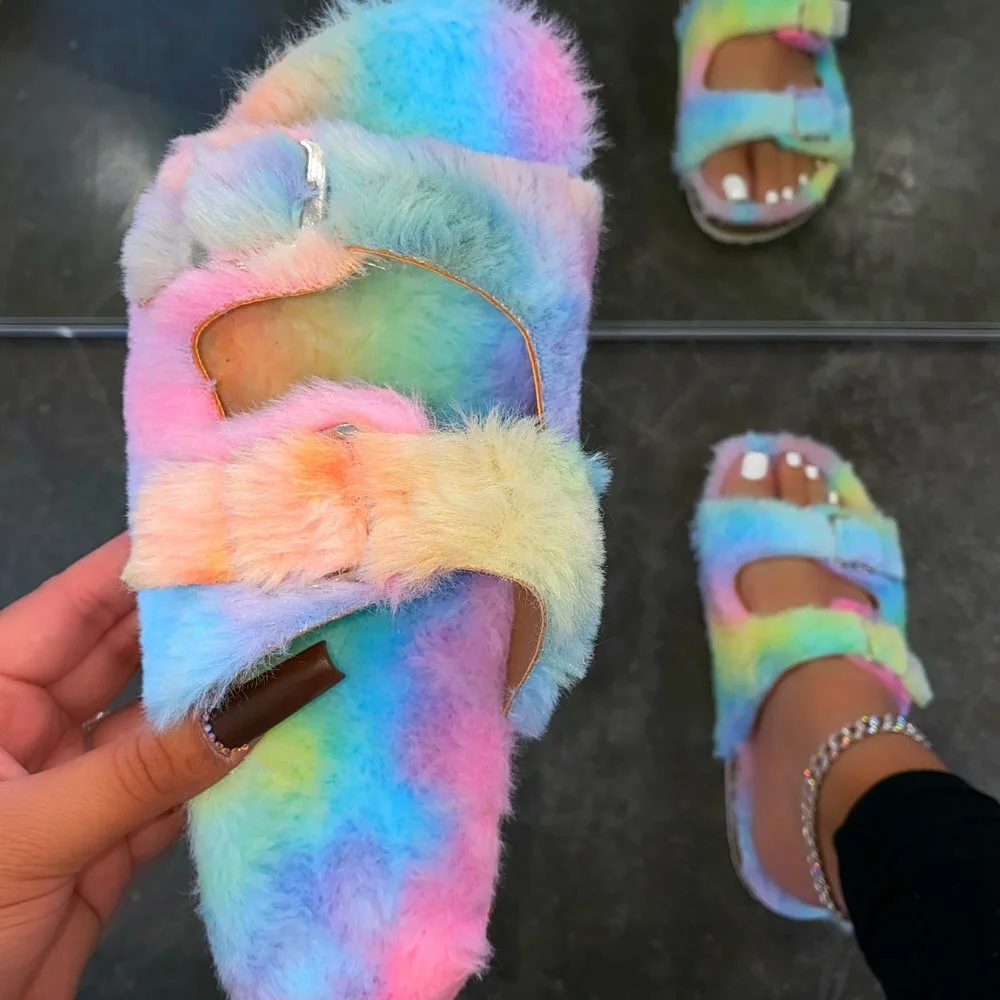 Wholesale Amazon Hot Sale Casual Bright-Colored Women Faux Fur House Fluffy Ladies Sandals and Slippers, Picture
Wholesale Amazon Hot Sale Casual Bright-Colored Women Faux Fur House Fluffy Ladies Sandals and Slippers, Picture