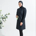 MOTIVE FORCE 2019 GoldenFeather Printing Muslim Women Modest Hijab Swimwear Bathing Suit 3pcs/set