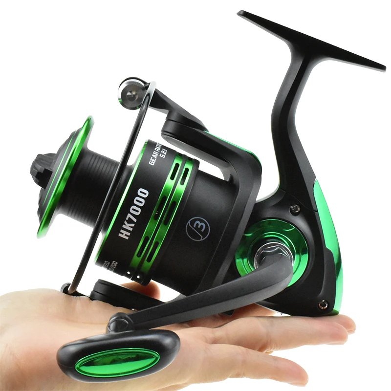 Fishing Reel Plastic Body Left/Right Hand Cheap 5.2:1 1000-7000 Fishing Reel Saltwater Sea Reel, Black+green
Fishing Reel Plastic Body Left/Right Hand Cheap 5.2:1 1000-7000 Fishing Reel Saltwater Sea Reel, Black+green