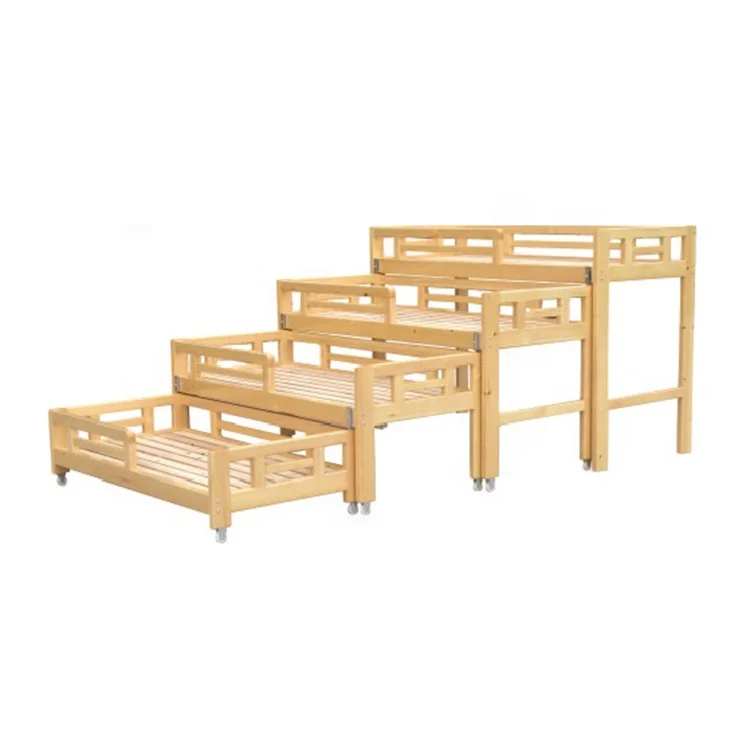 Складная детская футон деревянная двухъярусная Мебель Складной Детская кровать детский сад спальня дом кровати с исследование стол Китай девушка