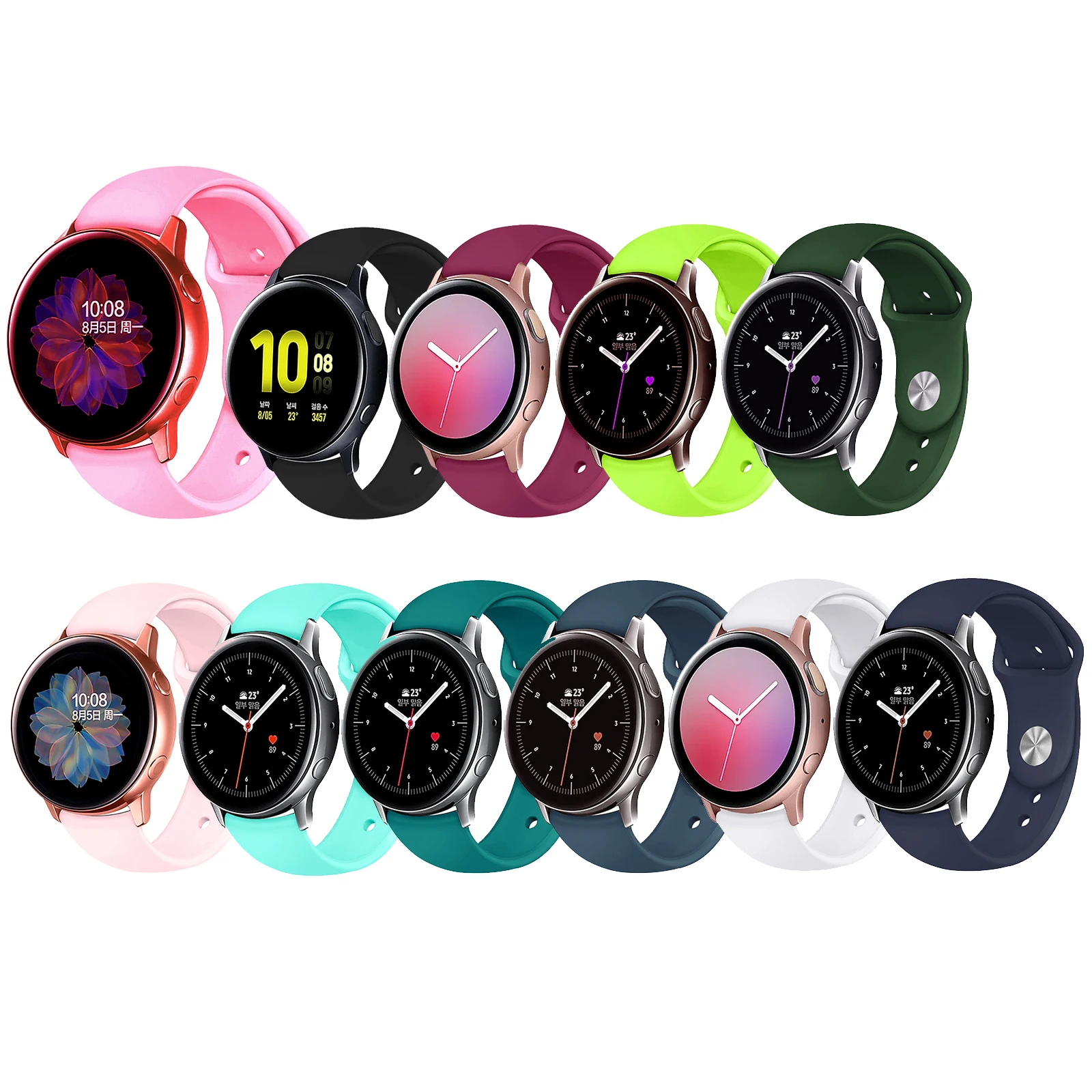 22mm Dual Layered Rubber Bands for Samsung Galaxy Watch Active 2 Custom Laser Engraved Two Tone Silicone Watch Band Strap, Black, lime, army green,light pink, lake blue, official green,pink red
22mm Dual Layered Rubber Bands for Samsung Galaxy Watch Active 2 Custom Laser Engraved Two Tone Silicone Watch Band Strap, Black, lime, army green,light pink, lake blue, official green,pink red