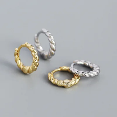 Simple Trendy Design 925 Silver Geometric Circle Earrings Sterling Silver Round Twisted Hoop Earrings For Women Girls
Simple Trendy Design 925 Silver Geometric Circle Earrings Sterling Silver Round Twisted Hoop Earrings For Women Girls