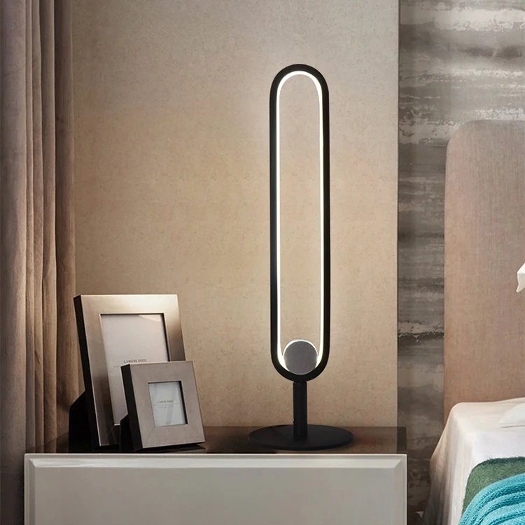 Nordic style slim linear dimmable desk lamp for bedroom LED table light