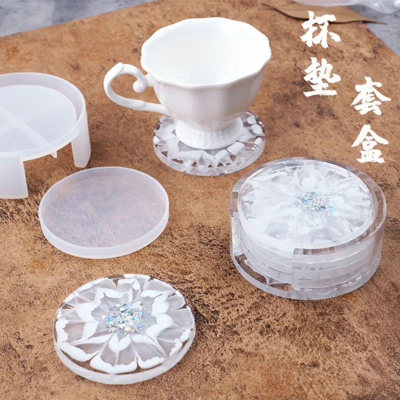 Diy Epoxy Resin Coaster Mold Round Coaster holder Mold New Style Round Coaster Box Storage Box Silicone Mold
Diy Epoxy Resin Coaster Mold Round Coaster holder Mold New Style Round Coaster Box Storage Box Silicone Mold
