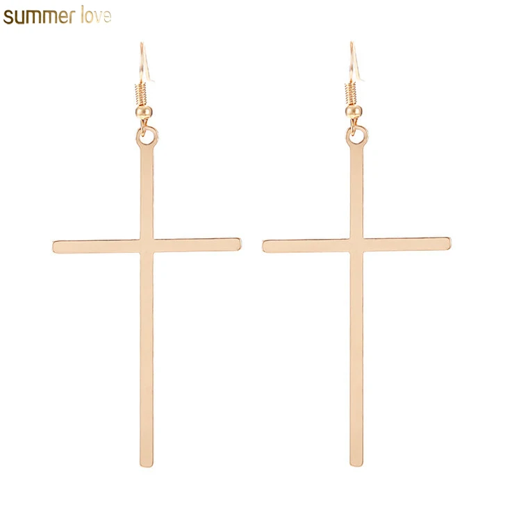 2019 Korean Trendy Cheap Gold Silver Cross Pendant Drop Dangle Earrings Jewelry for Women Girl
2019 Korean Trendy Cheap Gold Silver Cross Pendant Drop Dangle Earrings Jewelry for Women Girl