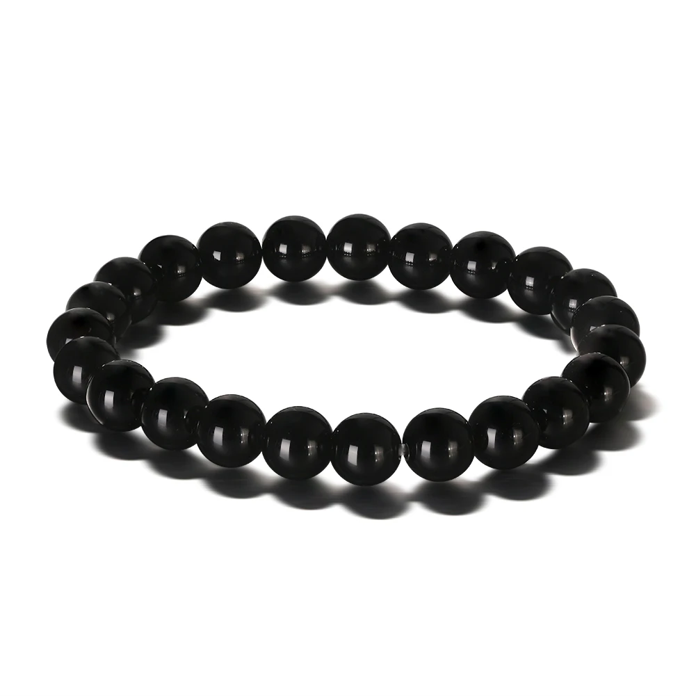 RINNTIN GMB25 Unisex Jewelry Wholesale 8mm Natural Black Agate Stone Beads 7.5 Inch Stretch Bracelet
RINNTIN GMB25 Unisex Jewelry Wholesale 8mm Natural Black Agate Stone Beads 7.5 Inch Stretch Bracelet