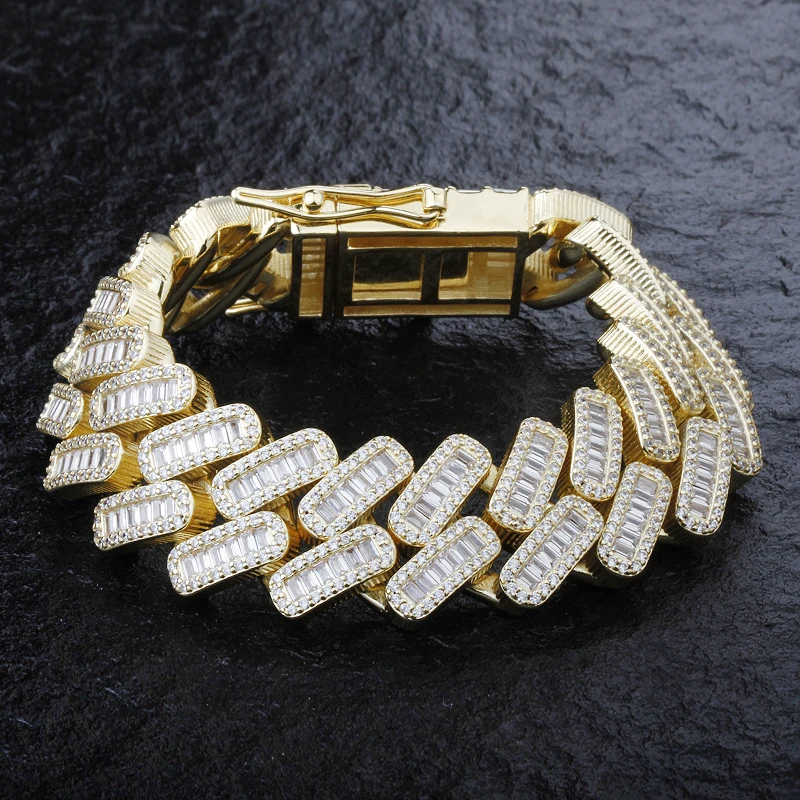 Latest Design wholesale Cuban Chain Bracelets Miami Cuban Link Chain Hip Hop 18K Gold Hand Bracelets for Men
Latest Design wholesale Cuban Chain Bracelets Miami Cuban Link Chain Hip Hop 18K Gold Hand Bracelets for Men
