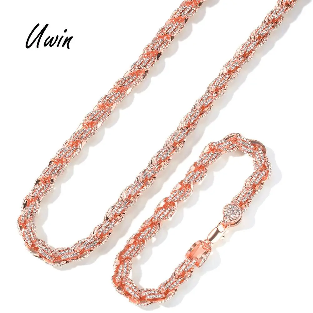Sale 9mm Rose Gold Rope Chain Necklace & Bracelet Jewelry Sets Zinc Alloy Fashion Gifts Unisex Wholesale
Sale 9mm Rose Gold Rope Chain Necklace & Bracelet Jewelry Sets Zinc Alloy Fashion Gifts Unisex Wholesale