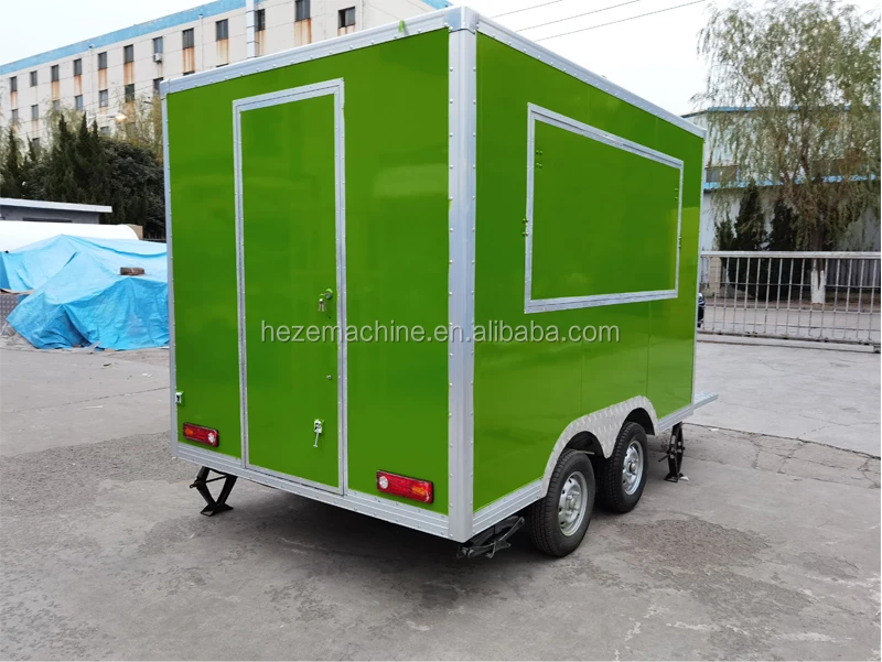 Customized Food Truck Rolling Cart Fast Food Machine Snow Cone Trailer