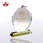 2019 Factory Wholesale Leaf Shape Crystal Award Souvenir Gifts Customized Fashion Crystal Trophy