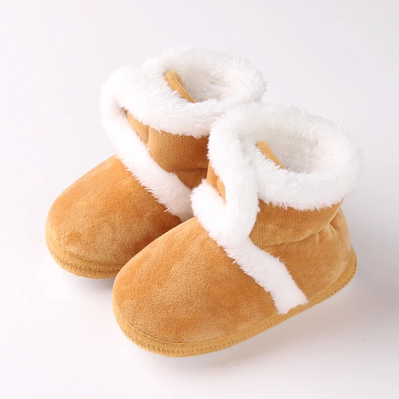 New Arrival Candy Color Warm Plush Baby Winter Shoes Baby Cotton Soft Sole Winter Boots supplier