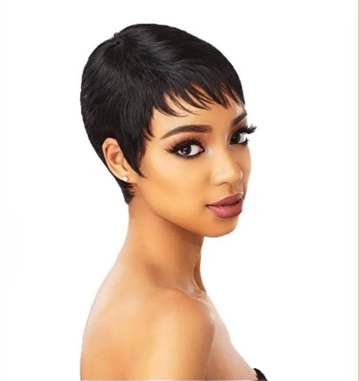factory inventory pixie cut human hair short human hair wig 100% virgin pixie human hair wigs for black women, Natural color lace wig
factory inventory pixie cut human hair short human hair wig 100% virgin pixie human hair wigs for black women, Natural color lace wig