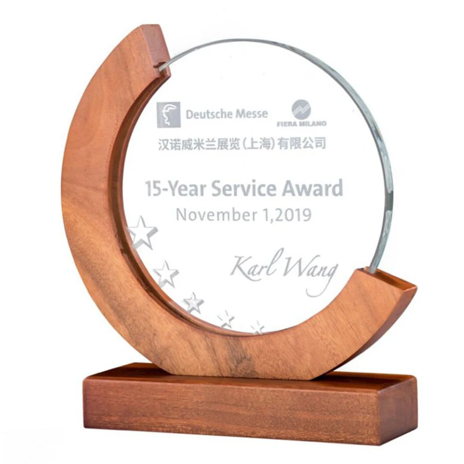 New design custom crystal blank trophy with solid wood for logo engraving MLSJ-JB198
New design custom crystal blank trophy with solid wood for logo engraving MLSJ-JB198