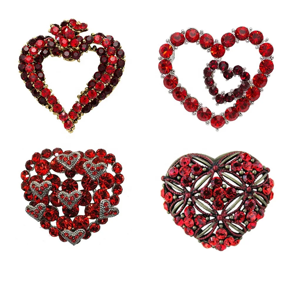 Valentine's Day Exclusive Gift Custom Red Crystals Love Heart Brooch Pin For Girlfriend, Picture
Valentine's Day Exclusive Gift Custom Red Crystals Love Heart Brooch Pin For Girlfriend, Picture