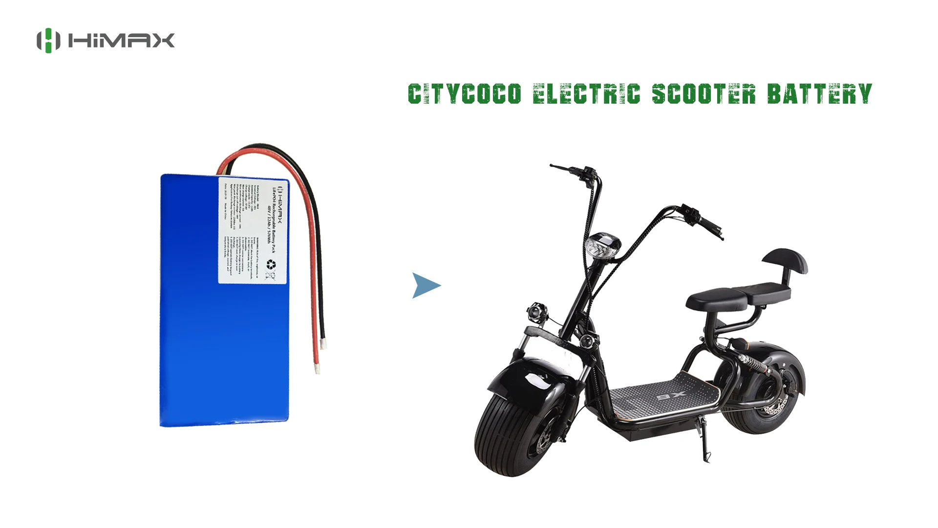 Rechargeable Electric Scooter Citycoco Lifepo4 Batteries 60v 20ah 30ah