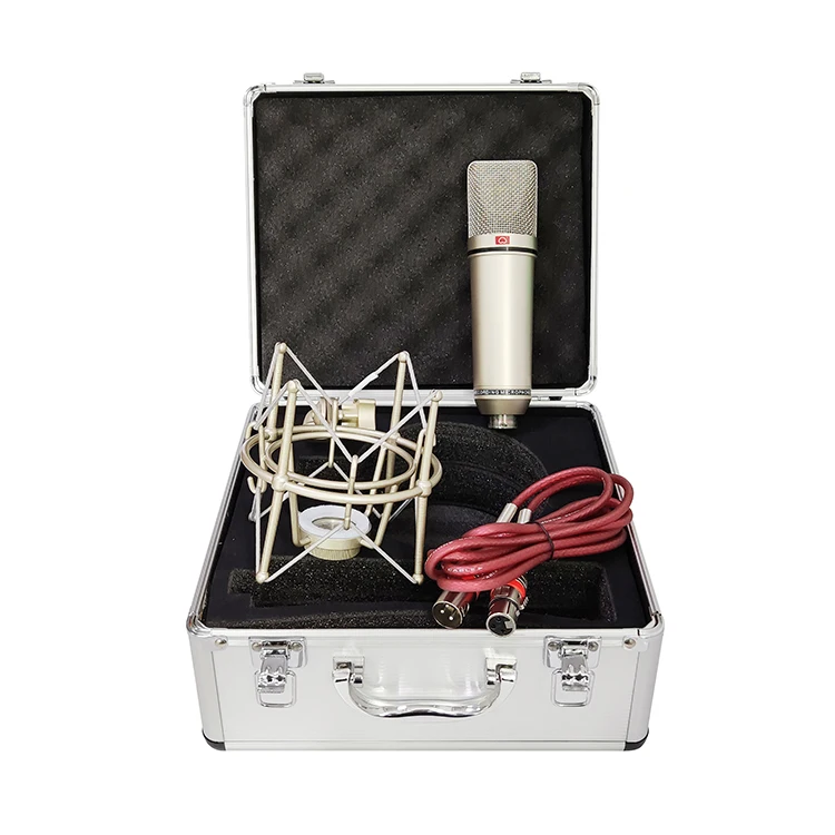 High Quality Full Metal Nosem UM87 Silver Porfessional Wired Condenser Mic With Shock Mount Good Cable Line and Metal Box
High Quality Full Metal Nosem UM87 Silver Porfessional Wired Condenser Mic With Shock Mount Good Cable Line and Metal Box