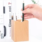 Pen Holder Wooden Pen Holder Multi-functional Square Wooden Pen Holder Walnut Wooden Pen Holder For Office