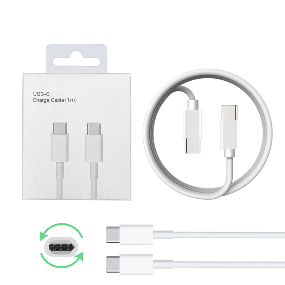 18W PD Original Fast Charger USB-C to type-C data cable Charging 1M computer power USB Cable for iphone 12 11 pro Max, White
18W PD Original Fast Charger USB-C to type-C data cable Charging 1M computer power USB Cable for iphone 12 11 pro Max, White