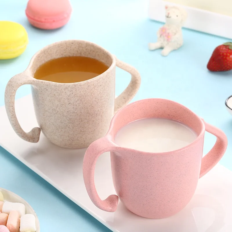 Wheat Straw Fibre Toddler Training Cup Milk Water Chirlrens Cup Reusable Baby Drink Cup Cute Kids Mugs with Double Handle
Wheat Straw Fibre Toddler Training Cup Milk Water Chirlrens Cup Reusable Baby Drink Cup Cute Kids Mugs with Double Handle