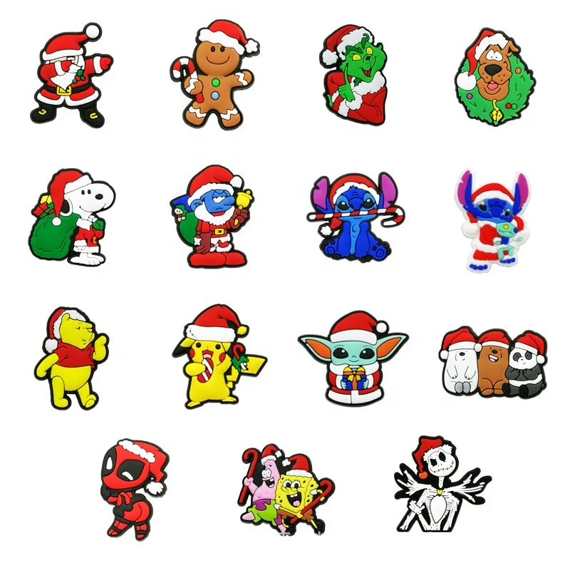 wholesale christmas cartoon Croc Charm Cartoon Designer Soft PVC Rubber Shoe lace Charms for kids birthday party Gifts
wholesale christmas cartoon Croc Charm Cartoon Designer Soft PVC Rubber Shoe lace Charms for kids birthday party Gifts