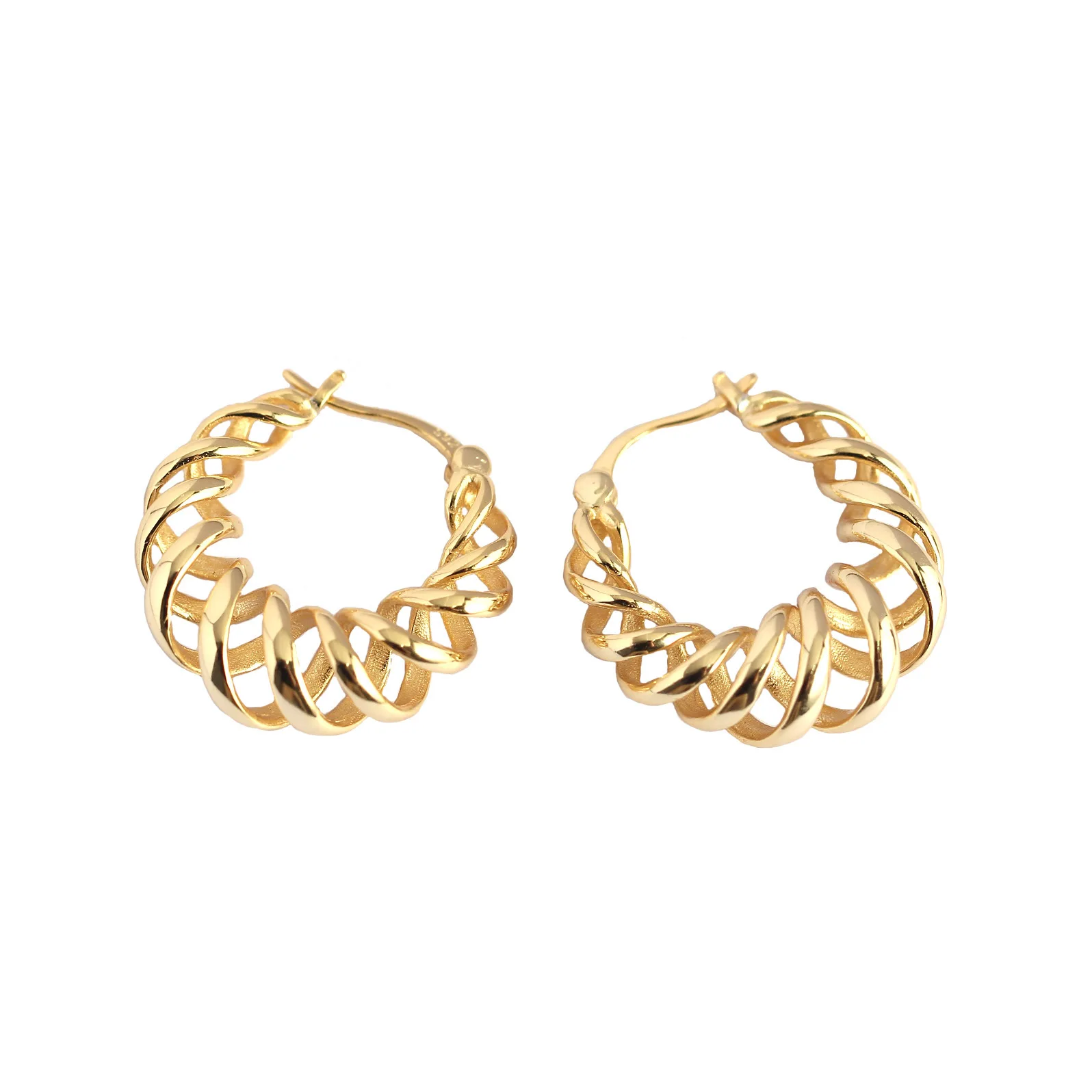 Hip-hop earrings 925 sterling silver Ins exaggerated geometric spring hollow twist earrings
Hip-hop earrings 925 sterling silver Ins exaggerated geometric spring hollow twist earrings