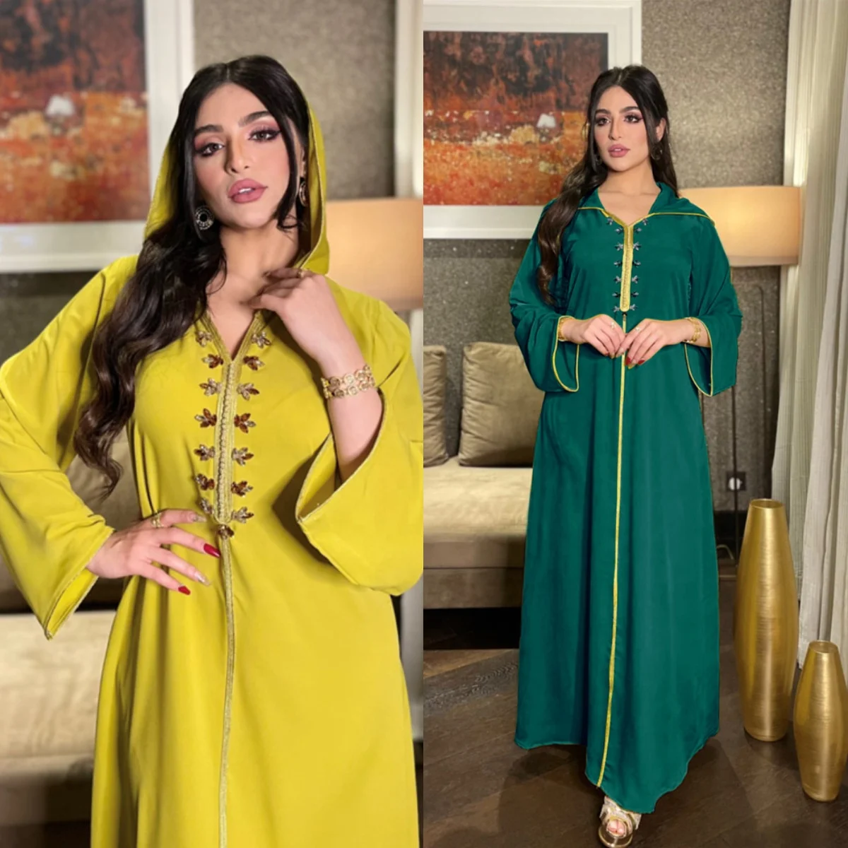 2021 Wholesale Latest Abaya Muslim Dresses Bahrain Jalabiya Middle East Dubai Kaftan Dress For Ladies, Picture color
2021 Wholesale Latest Abaya Muslim Dresses Bahrain Jalabiya Middle East Dubai Kaftan Dress For Ladies, Picture color