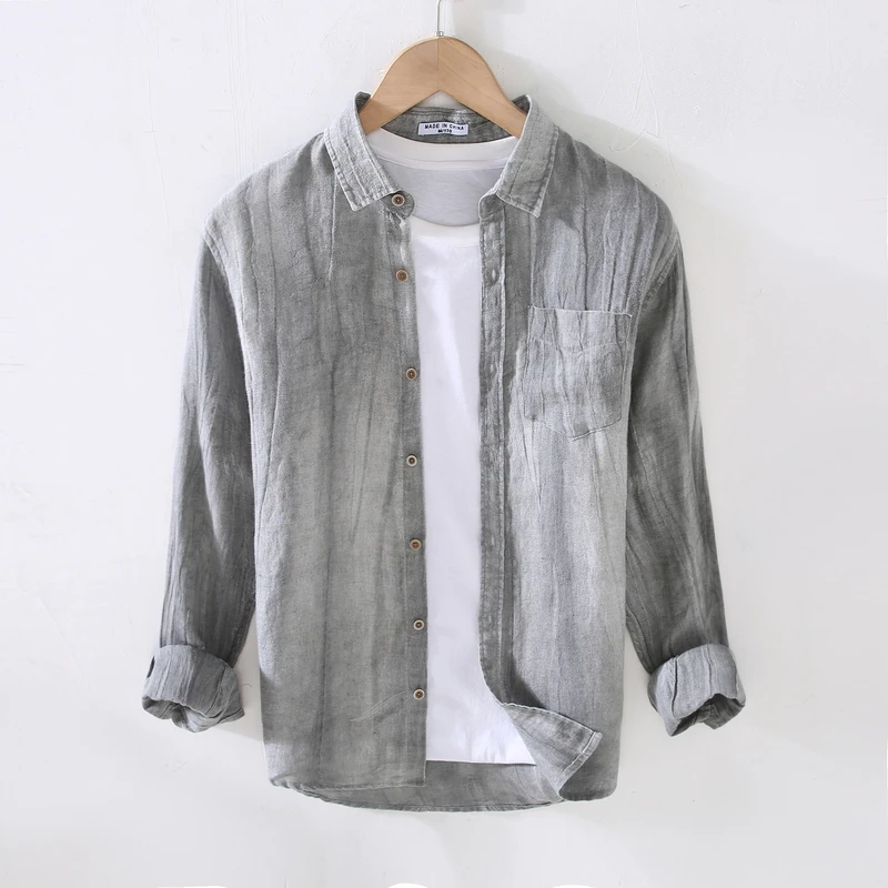 New Stylish men daily wear long sleeve good quality eco-friendly casual loose 100% linen shirt for men, Multi-colors options
New Stylish men daily wear long sleeve good quality eco-friendly casual loose 100% linen shirt for men, Multi-colors options