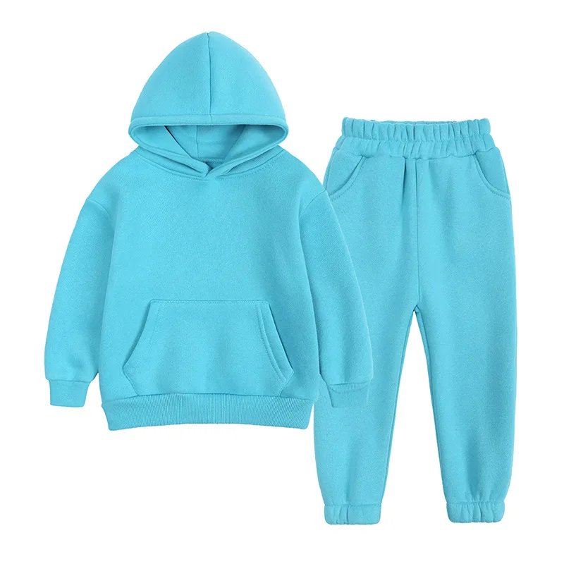 Custom logo 2021 fall winter unisex 2 piece tracksuit set children long sleeve solid color hoodie two piece kids sweatsuit set, Picture
Custom logo 2021 fall winter unisex 2 piece tracksuit set children long sleeve solid color hoodie two piece kids sweatsuit set, Picture
