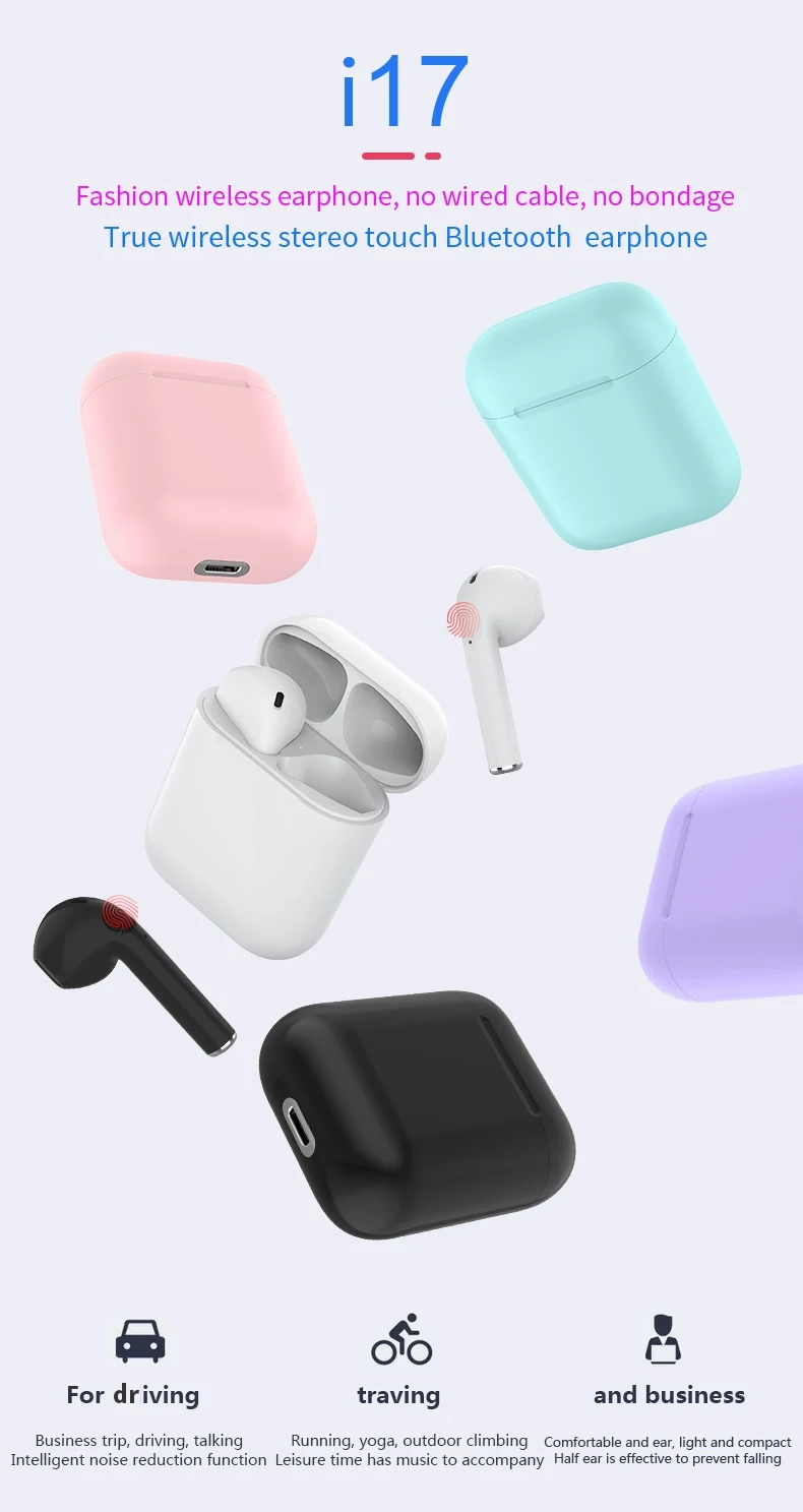 i7S TWS Bluetooth Wireless Earphone with Charger Case i17 - ANKUX.COM