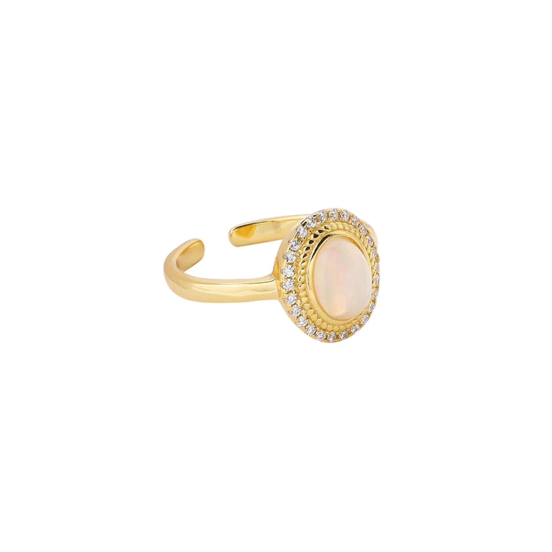 Europe style fashion gold plated 925 sterling silver round shape opal ring jewelry for women
Europe style fashion gold plated 925 sterling silver round shape opal ring jewelry for women