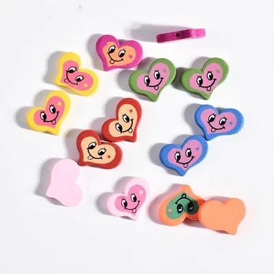 DIY Multicolor Printed Peach Heart Shaped Wooden Beads For Baby Jewelry Bracelet Accessories, Multi colors
DIY Multicolor Printed Peach Heart Shaped Wooden Beads For Baby Jewelry Bracelet Accessories, Multi colors