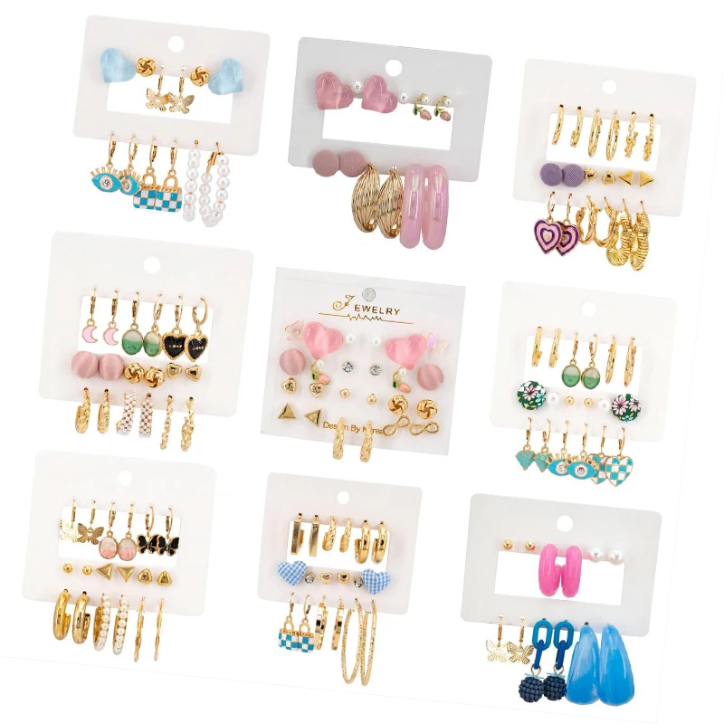 Fashion Resin Acrylic Heart Hollow Out Butterfly Earrings Exaggerated C Shape Pearl Geometric Women Earrings Set Jewelry
Fashion Resin Acrylic Heart Hollow Out Butterfly Earrings Exaggerated C Shape Pearl Geometric Women Earrings Set Jewelry