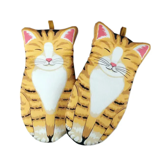 Heat Resistant 100% Cotton Pot Holder Set Cute Cat Animal Shape Oven Mitt Grill Gloves, Customized
Heat Resistant 100% Cotton Pot Holder Set Cute Cat Animal Shape Oven Mitt Grill Gloves, Customized