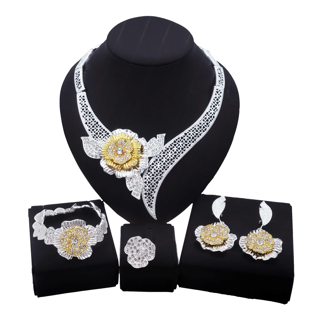 Yulaili 2021 Hot Selling Hollow Design Necklace Yellow Flower Shape and Heart-Telling Fashion Jewelry Accessories Jewelry Set
Yulaili 2021 Hot Selling Hollow Design Necklace Yellow Flower Shape and Heart-Telling Fashion Jewelry Accessories Jewelry Set