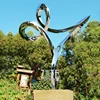 Custom modern stainless steel statue art abstract metal outdoor sculpture