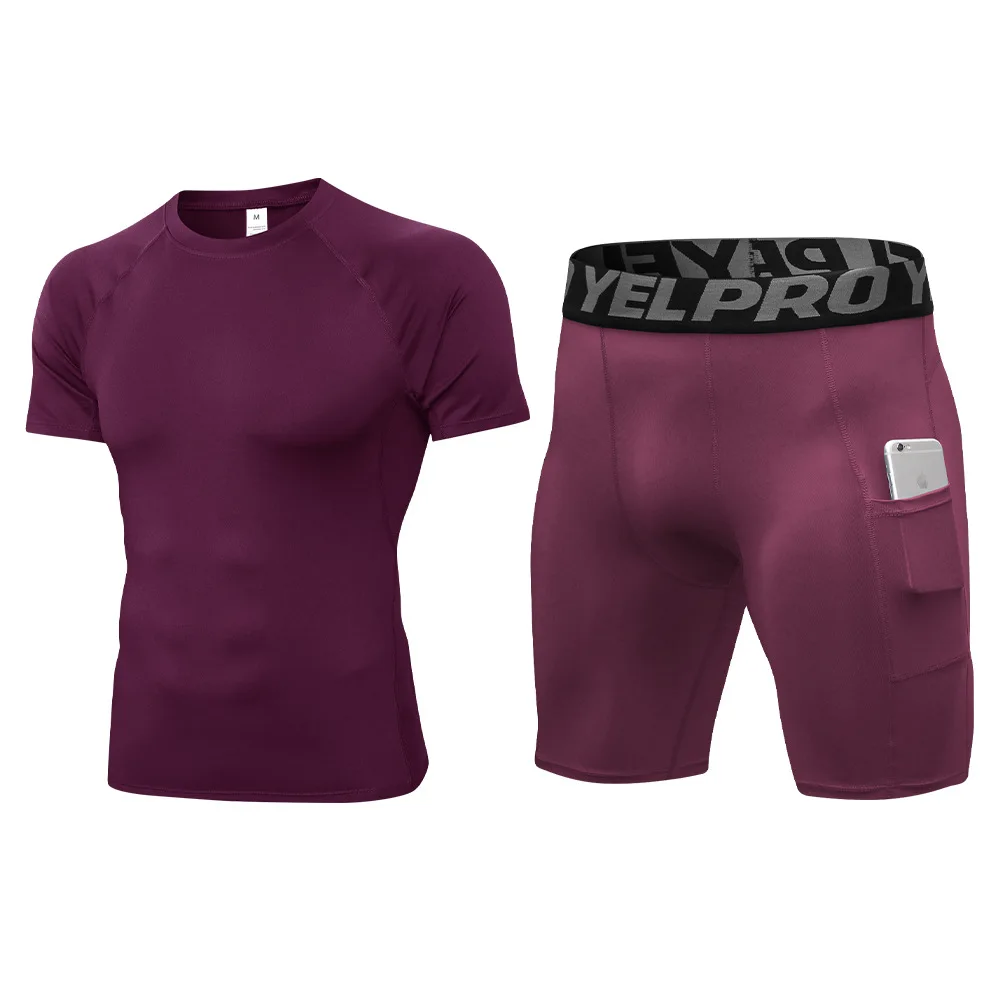 Short Sleeves Breathable Quick Dry Two Piece Solid Color Men Running Training Fitness Workout Gym Shorts Set, 5 colors
Short Sleeves Breathable Quick Dry Two Piece Solid Color Men Running Training Fitness Workout Gym Shorts Set, 5 colors