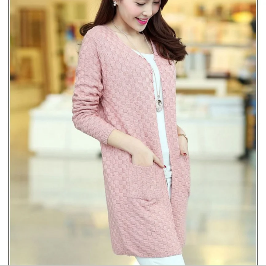 Women Autumn Cardigan With Pockets Women's Clothing Soft and Comfortable Coat Knitted V-Neck Long Cardigan Female Sweater Jacket
Women Autumn Cardigan With Pockets Women's Clothing Soft and Comfortable Coat Knitted V-Neck Long Cardigan Female Sweater Jacket