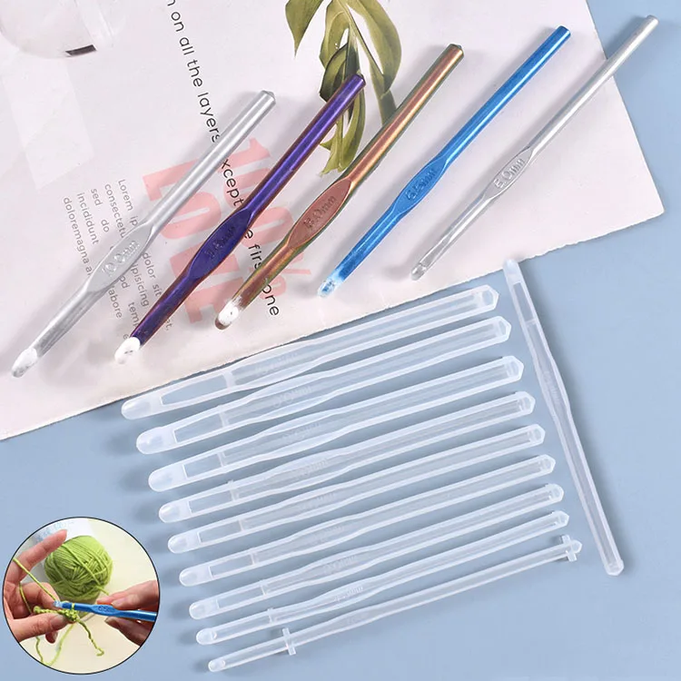 10 Styles Crochet Hook Crystal Epoxy Resin Mold DIY Knitting Sweaters Scarves Tool Casting Silicone Mould DIY Crafts Making Tool
10 Styles Crochet Hook Crystal Epoxy Resin Mold DIY Knitting Sweaters Scarves Tool Casting Silicone Mould DIY Crafts Making Tool