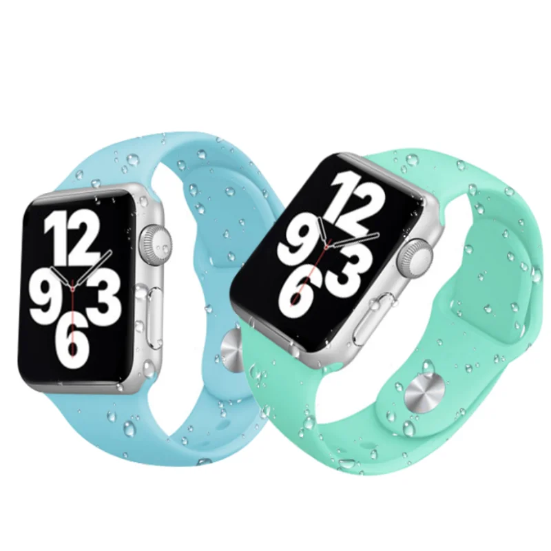 High Quality Soft Silicone Watch Straps For Apple Watch Rubber Strap Series 6 5 4 3 For Iphone Iwatch Wristband 38 40 42 44 mm, 46 pure colors
High Quality Soft Silicone Watch Straps For Apple Watch Rubber Strap Series 6 5 4 3 For Iphone Iwatch Wristband 38 40 42 44 mm, 46 pure colors