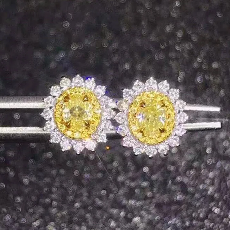 flower shape design luxury gemstone jewelry 18k gold 0.405ct natural yellow diamond stud earring for women
flower shape design luxury gemstone jewelry 18k gold 0.405ct natural yellow diamond stud earring for women