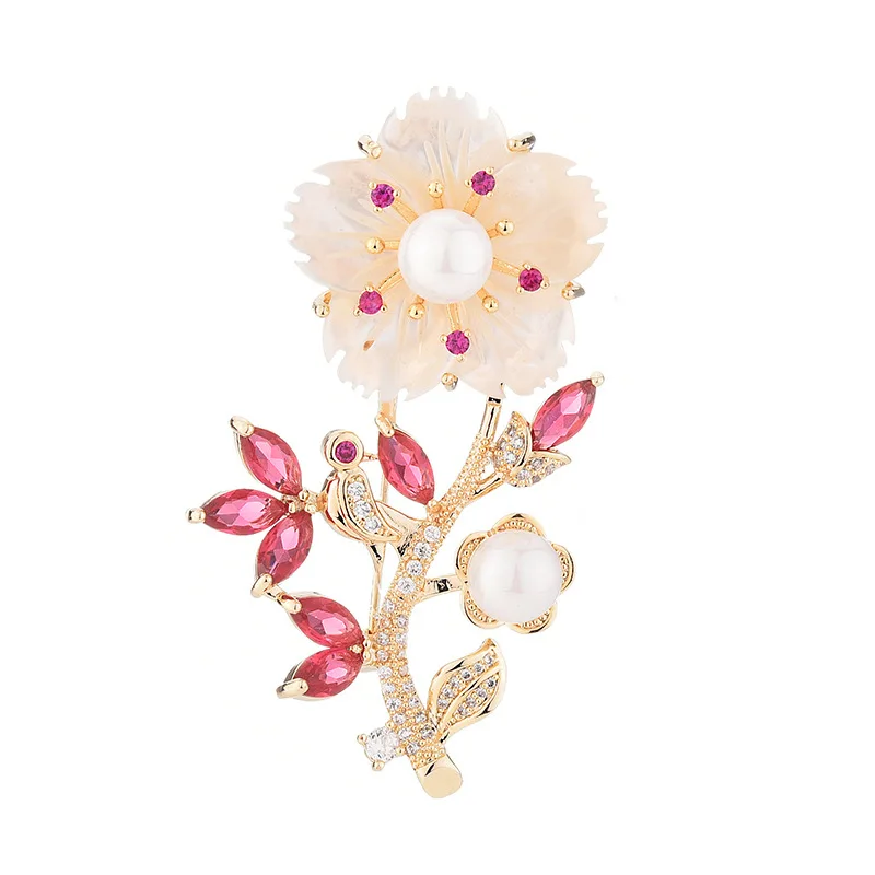 XILIANGFEIZI Hot Sale Wholesale Luxury Clothes Accessories Pearl Shell Flower Brooches For Women, Gold silver
XILIANGFEIZI Hot Sale Wholesale Luxury Clothes Accessories Pearl Shell Flower Brooches For Women, Gold silver